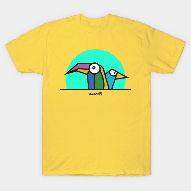 Birds T-Shirt by Pigbanko